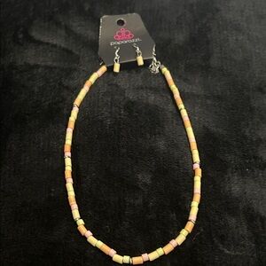 Paparazzi Pastel Beaded Necklace and Earring Set